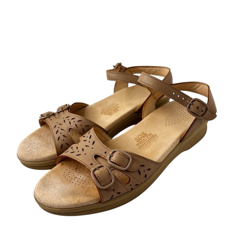 SAS Duo Comfort Tripad Sandal Natural Leather Womens Shoe Size 7.5 Adjustable